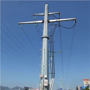 Turn de antenă monopol conic octogonal galvanizat la cald de 40 m Turn de lumină pentru telecomunicații mobile